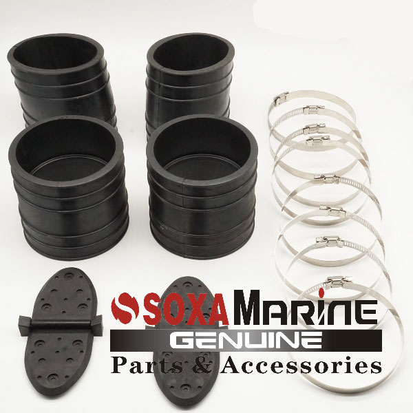 1982-96 排氣 Y 型管套件 807166A3 軟管波紋管 32-14358T 32-44348T Mercruiser